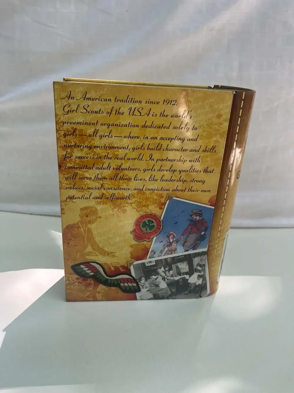 Girl Scouts Reflections Hinged Metal Book-Style Tin Container